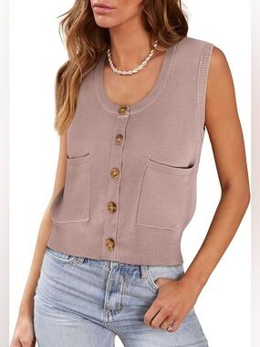 Beautiful Button Down Sweater Vest